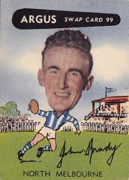 1954 Argus Football Swap Cards #99 John Brady Front